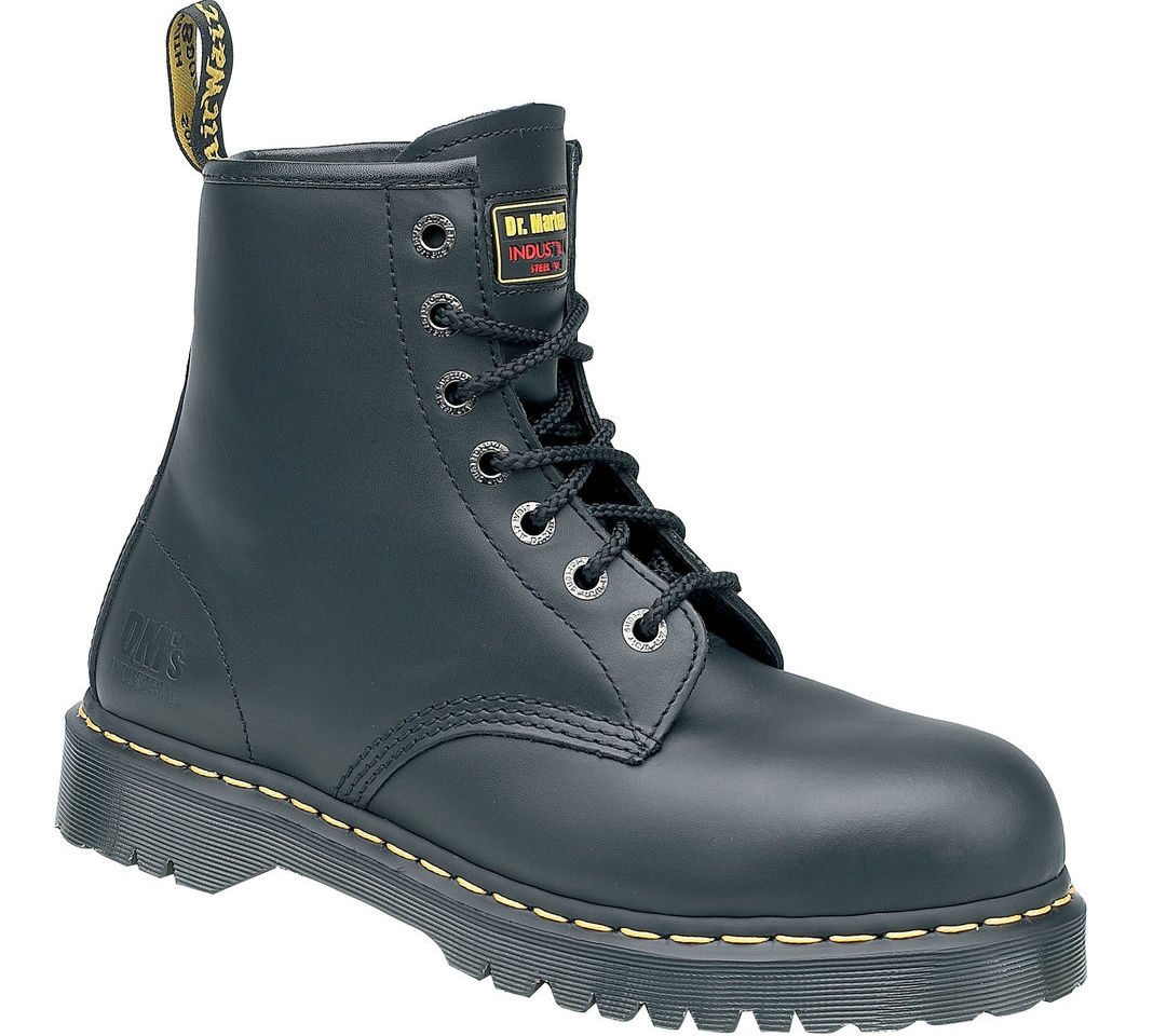 Dr Martens Icon 7B10 Black Steel Toe Cap 7 Eyelet Heavy Duty Safety Boots