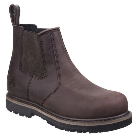 Amblers AS231 Skipton S3 SRC Brown Steel Toe Cap Chelsea Dealer Safety Boots