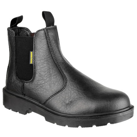 Amblers FS116 SBP SRA Black Mens Steel Toe Cap Chelsea Dealer Safety Boots