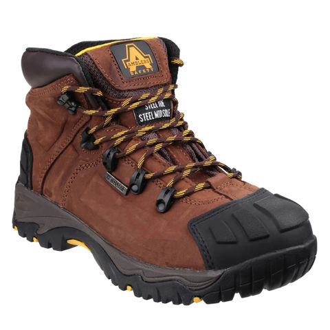 Amblers FS39 S3 SRC Brown Heavy Duty 100% Waterproof Steel Toe Cap Safety Boots