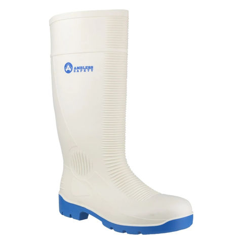 Amblers FS98 S4 SRA White PVC Steel Toe Cap Safety Wellington Boots Wellies