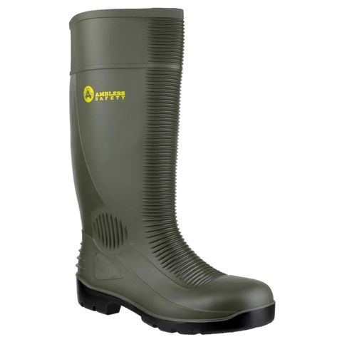 Amblers FS99 S5 SRA Green PVC Steel Toe Cap Safety Wellington Boots Wellies