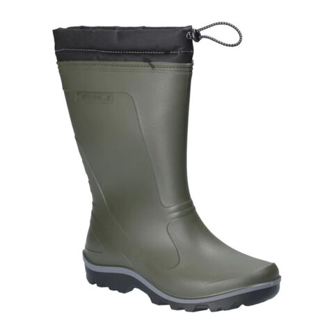 Cotswold Minchinhampton Green Fur Lined Cold Work Thermal Wellington Boots Wellies