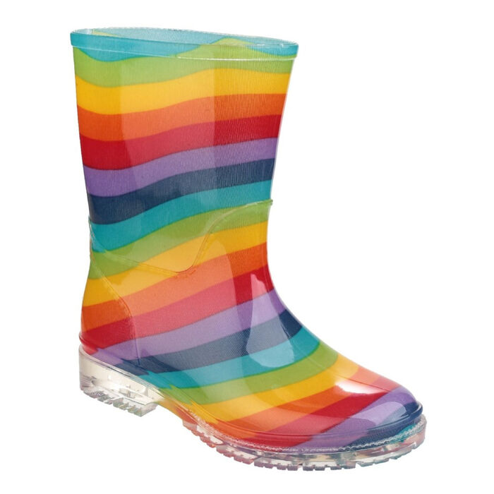 Cotswold Rainbow Kids Children's PVC Wellington Boots Girls Wellies