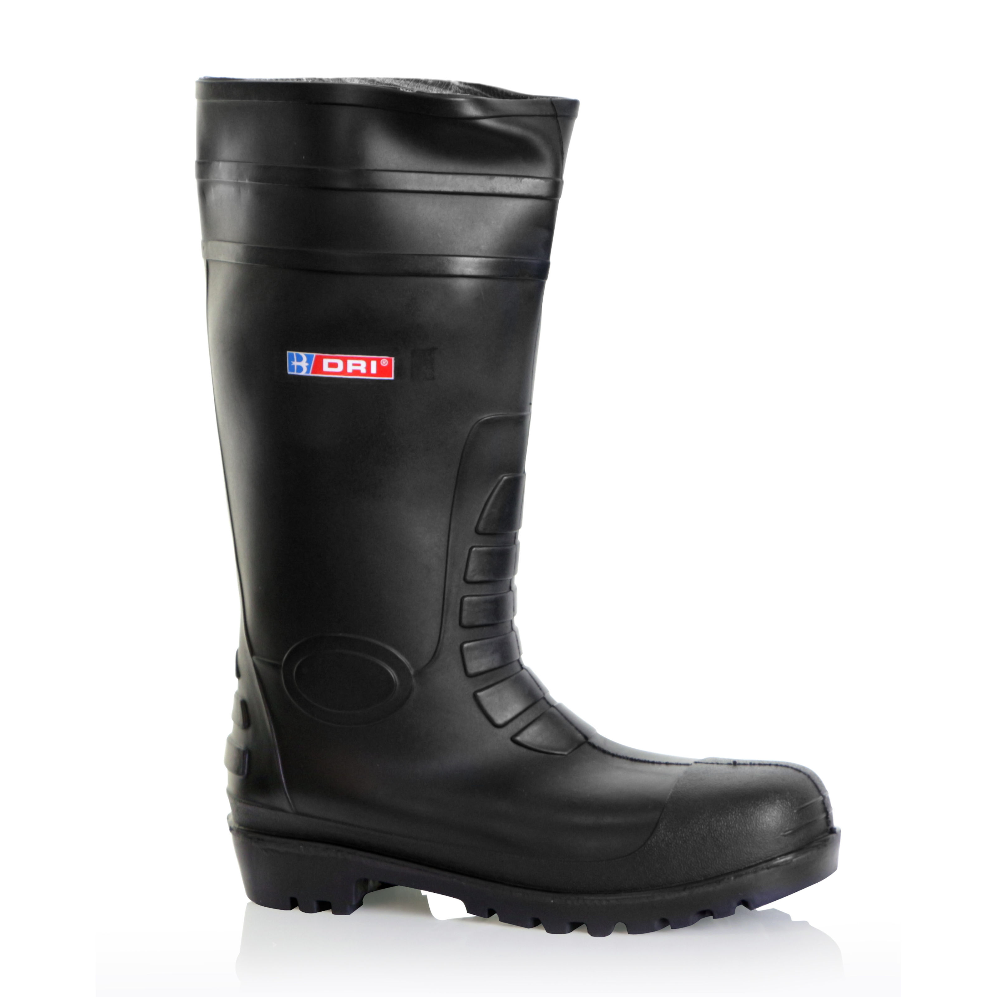 V12 Titan Safety Wellington Boots Black Sizes 3-13 Men's Steel Toe Cap Wellies 