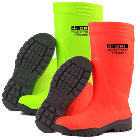 Beeswift Fluorescent High Visibility Hi Viz Steel Toe Safety Wellington Boots