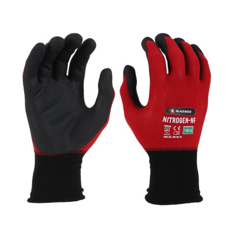 Blackrock Nitrogen N-F Nitrile Palm Outstanding Oily Grip Wet or Dry Work Gloves