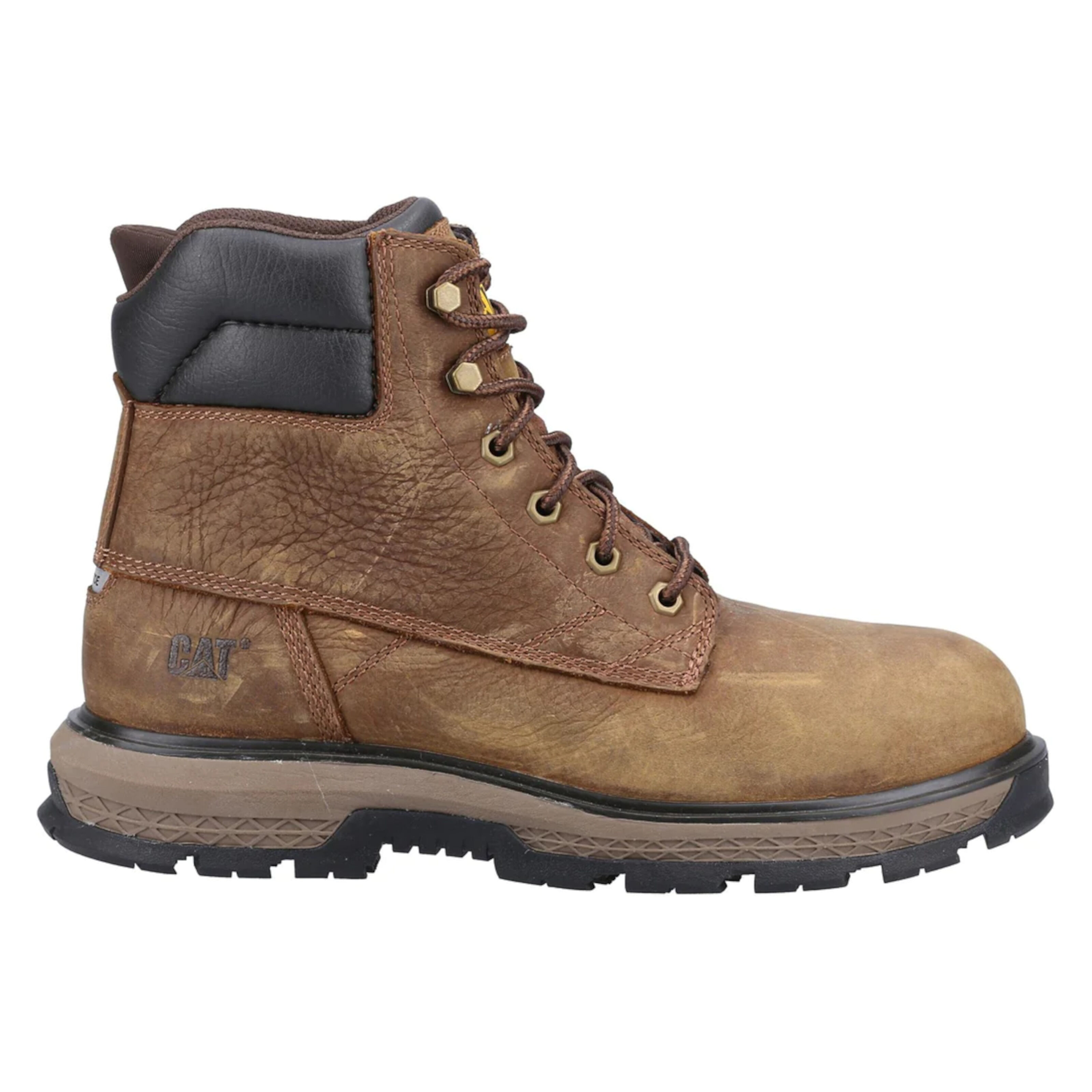 Cat Footwear Uomo Exposition Hiker WP - Scarponcino Da Lavoro Impermeabile In Pelle - Suola In Gomma SRX Antiscivolo - Taglia 11.5