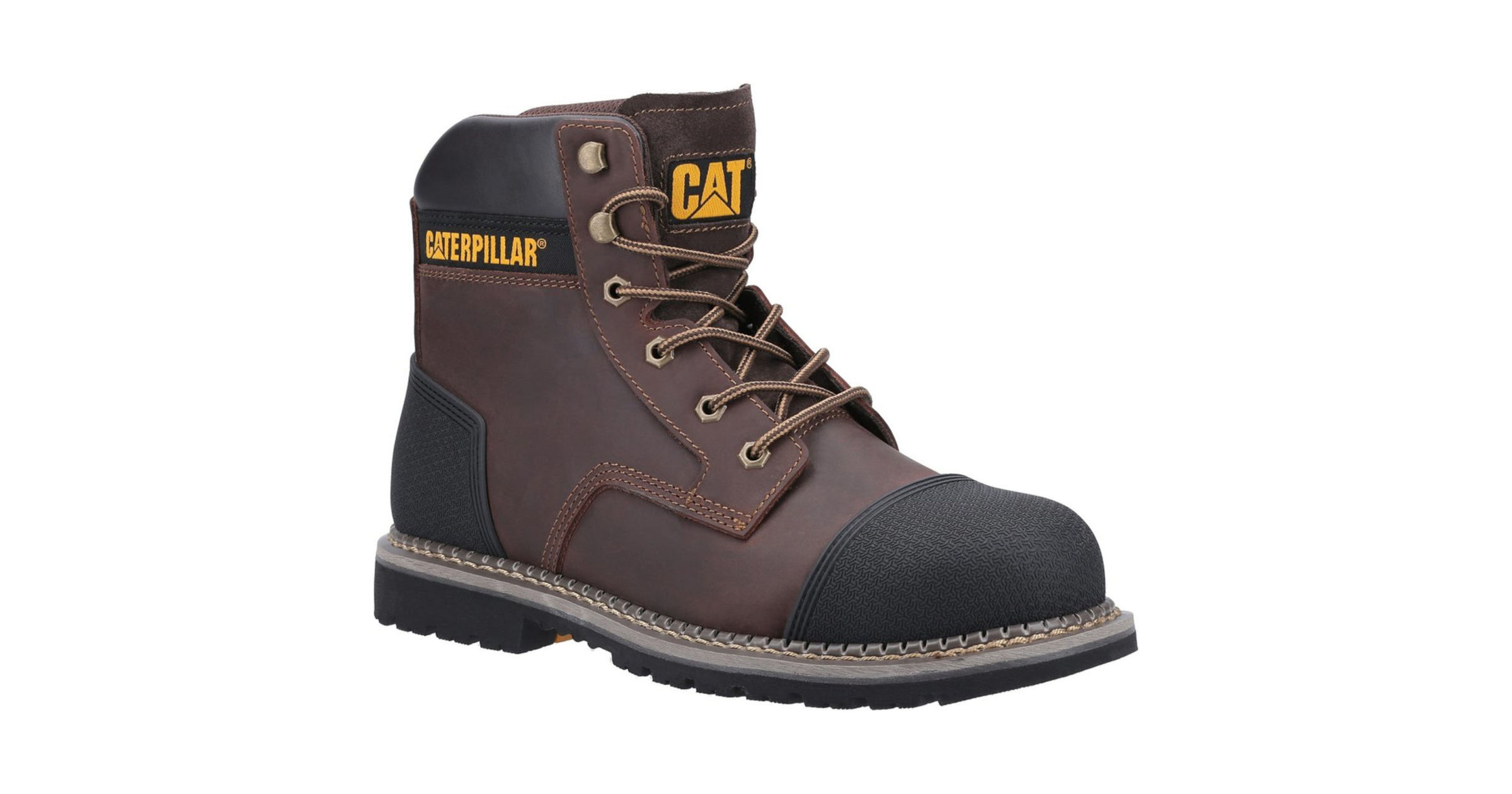 Caterpillar CAT Powerplant S3 Brown Steel Toe Cap Safety Boots