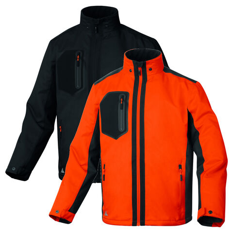 Delta Plus Aren Waterproof Padded Men's Rain Jacket Parka Coat - Black or Orange