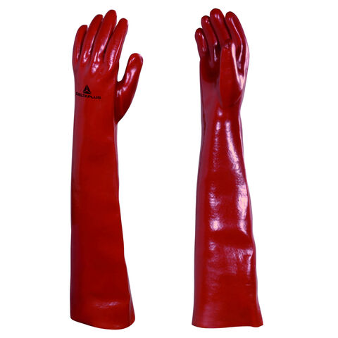 Delta Plus BASF PVCC600 60cm 24" Red Chemical PVC Gauntlets Gloves XL
