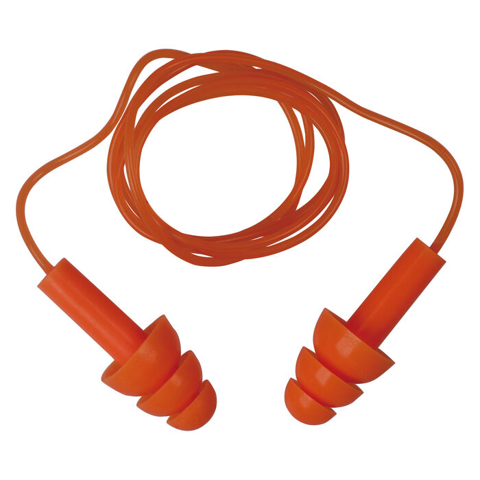 Delta Plus CONICFIT01 32dB Orange Corded Silicone Ear Plugs - 10 Pairs