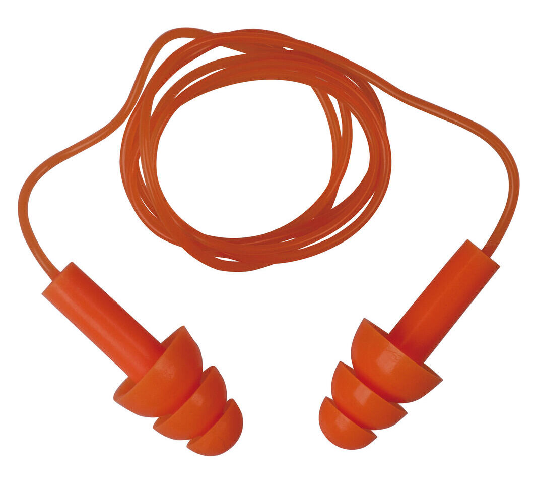 Delta Plus CONICFIT01 32dB Orange Corded Silicone Ear Plugs - 10 Pairs