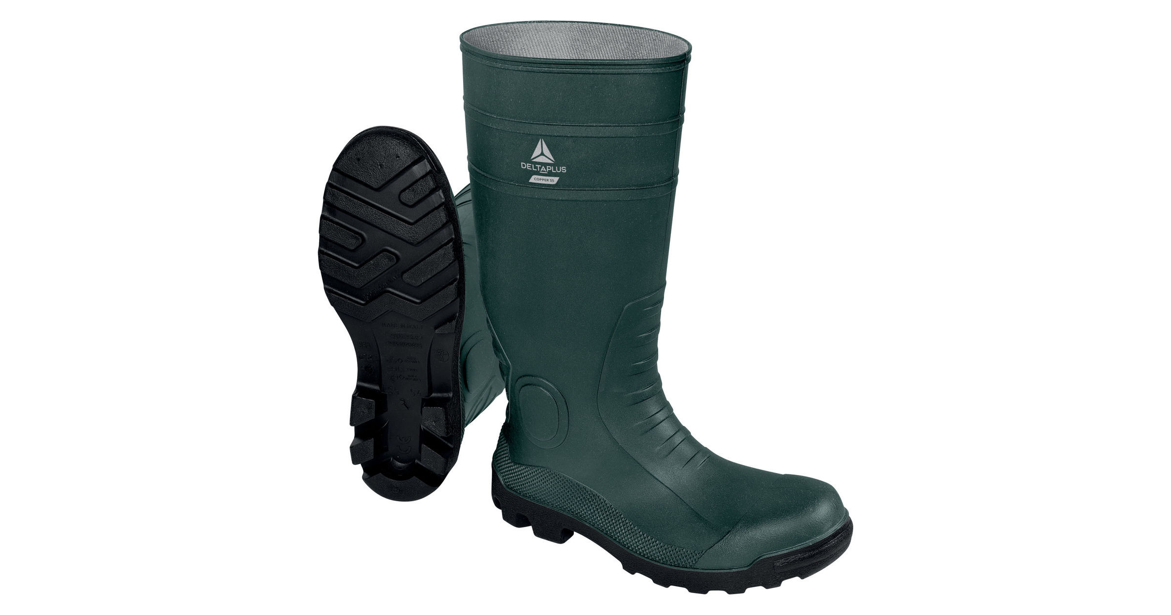 Delta Plus Copper S5 Sra Green Steel Toe Cap Wellington Boots Wellies 3494