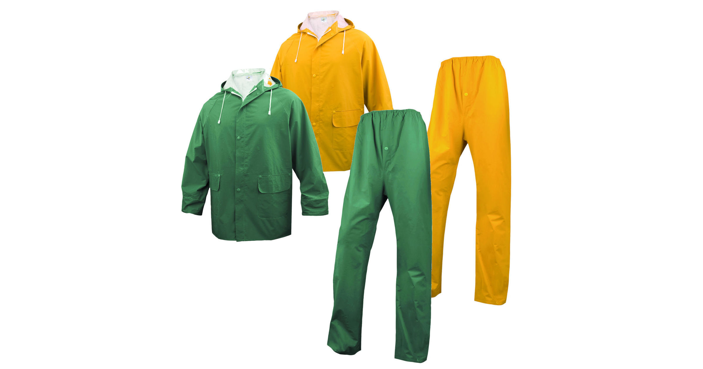 Combinaison Imperméable Delta Plus Panoply EN304 - Revêtement PVC Jaune/vert - Veste + Pantalon - Taille XL