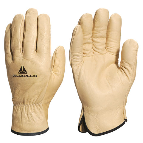 Delta Plus FB149 Yellow High Quality Full Grain Leather Work Gloves