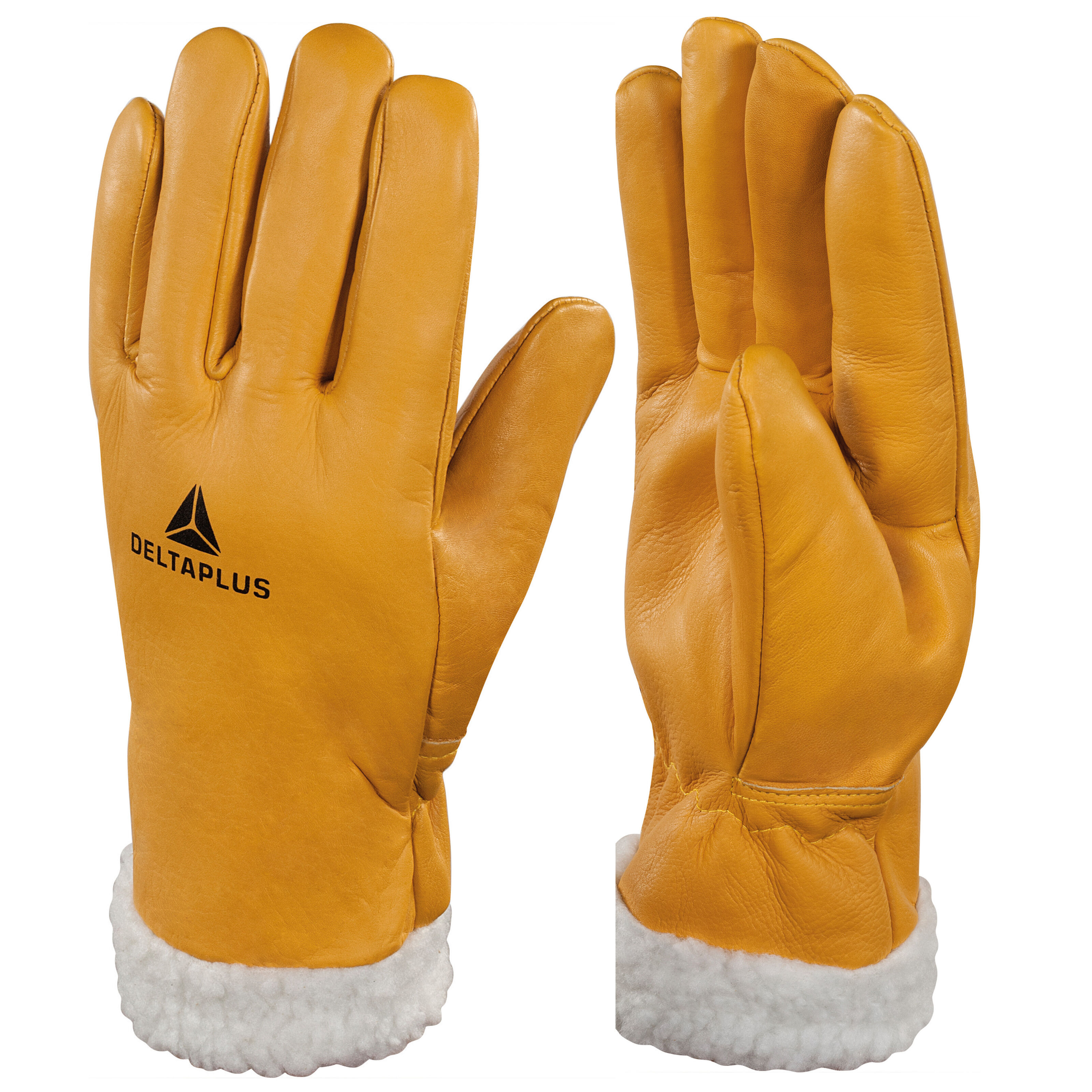 Delta Plus Fur-Lined Leather Thermal Work Gloves