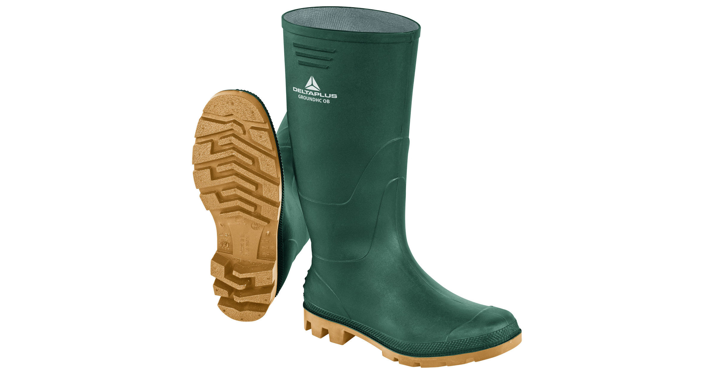 Delta Plus Ground HC Green PVC Waterproof Wellington Boots