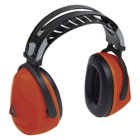 Delta Plus Interlagos Hi Viz Orange SNR 30dB Ear Defenders Ear Protectors Muffs