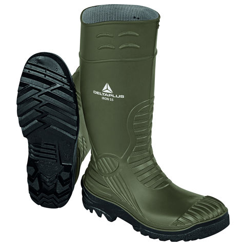 Delta Plus Iron S5 Green Waterproof Steel Toe Cap Wellington Boots Wellies