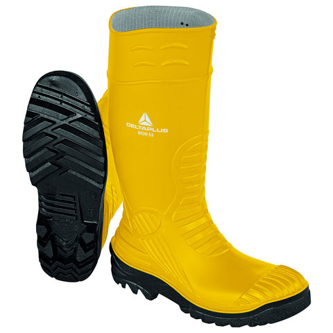 Delta Plus Iron S5 Yellow Waterproof Steel Toe Cap Wellington Boots Wellies