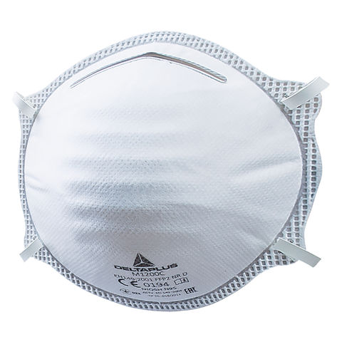 Delta Plus M1200 FFP2 P2 N95 Disposable Respirators Dust Face Masks - Case of 20