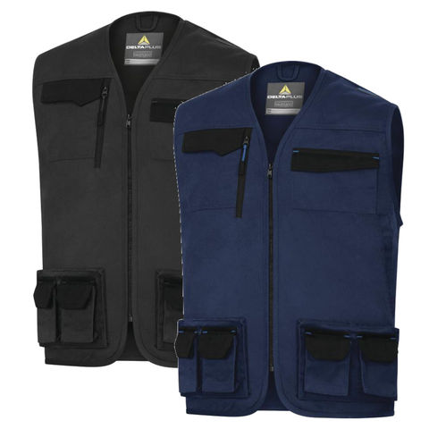 Delta Plus M2GI3 Mach 2 Mens Multi Pocket Work Vest Tool Vest Jacket Gilet