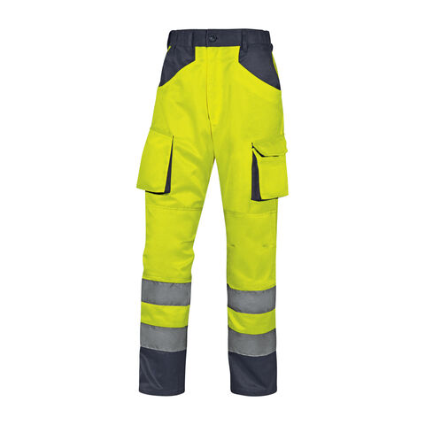 Delta Plus M2PHV Mach 2 Men's High Visibility Yellow Kneepad Cargo Work Trousers