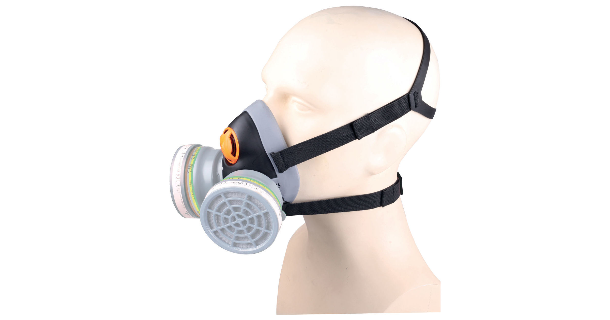 Delta Plus M6400 Jupiter Two Filter Reusable Half Face Mask Respirator