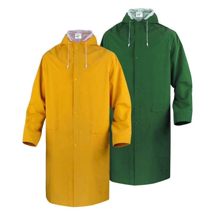 Delta Plus MA305 Outdoor Waterproof PVC Long Jacket Rain Mac Coat