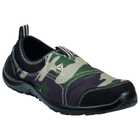 Delta Plus Miami Camo S1P Canvas Slip On Steel Toe Safety Trainers Shoes