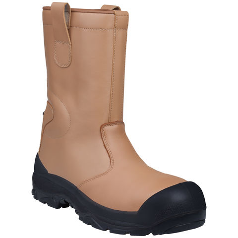 Delta Plus Sakha S3 SRC Tan Fur Lined Bump Cap Thermal Safety Rigger Boots