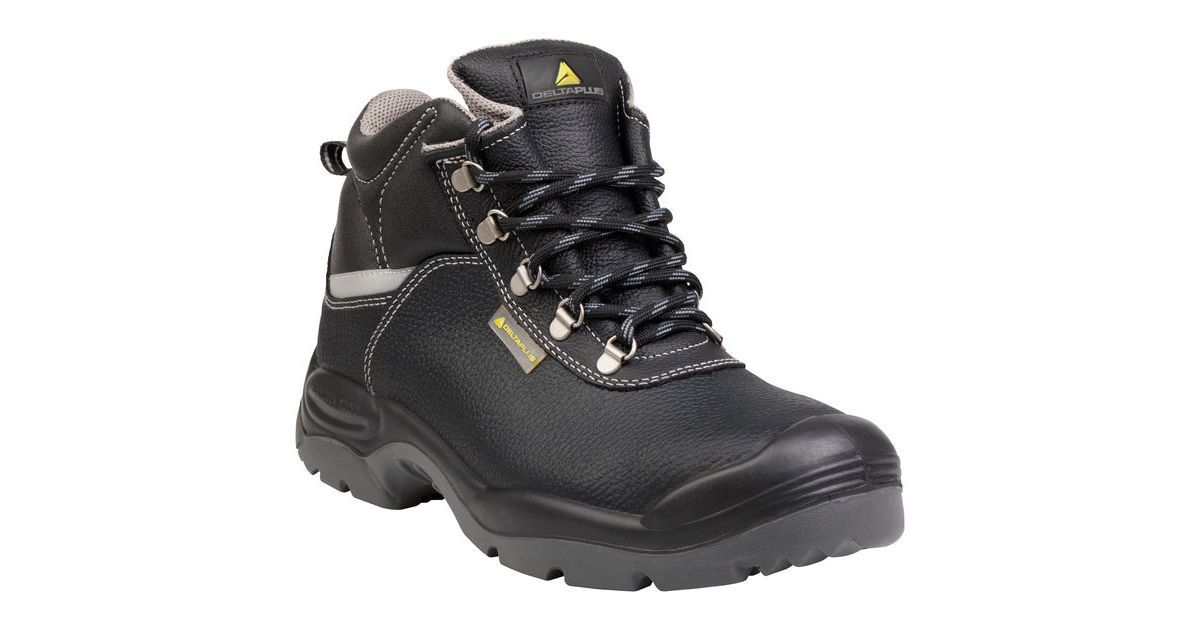 Delta Plus Jet 2 S3 Black Leather Mens Water Resistant Steel Toe Safety Shoes