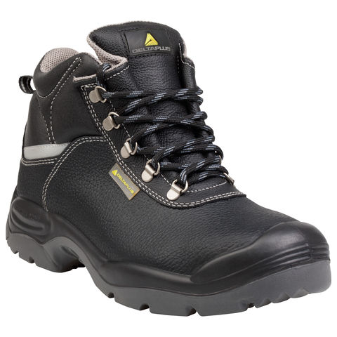 Delta Plus Sault 2 S3 Black Leather Mens Wide Fitting Steel Toe Cap Safety Boots