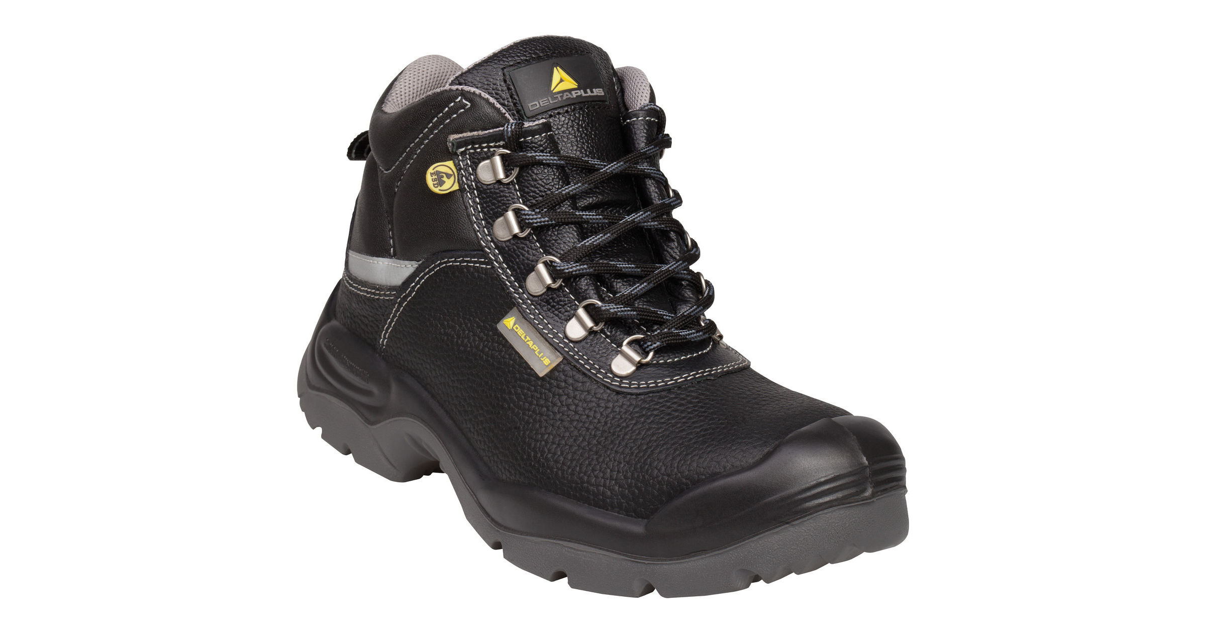 Delta Plus Sault Black Mens Wide Fitting Steel Toe Cap Safety Boots