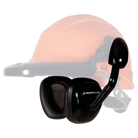 Delta Plus Suzuka 2 SNR 27dB Black Hard Hat Ear Defenders Ear Protectors Safety