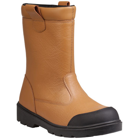 Delta Plus Tomac S1P SRA Tan Leather Mens Steel Toe Cap Safety Rigger Boots