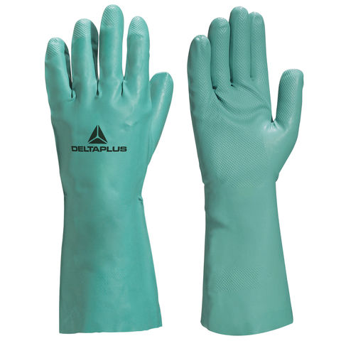 Delta Plus VE802VE Nitrex 802 Green Nitrile Chemical Resistant Gloves