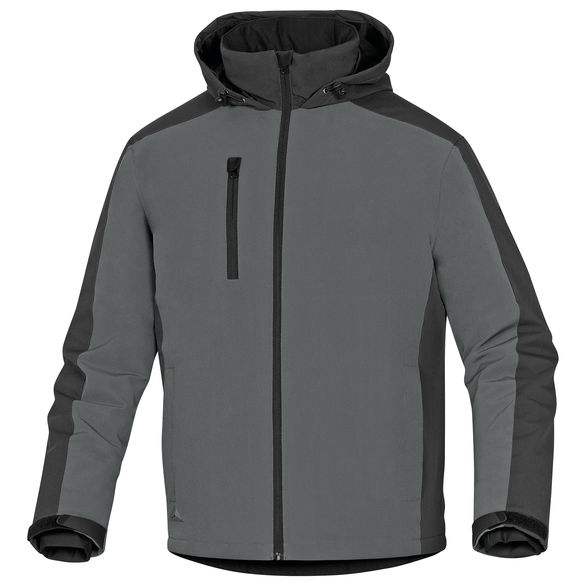 Delta Plus Vigo Grey Water Resistant Windproof Padded Rain Jacket