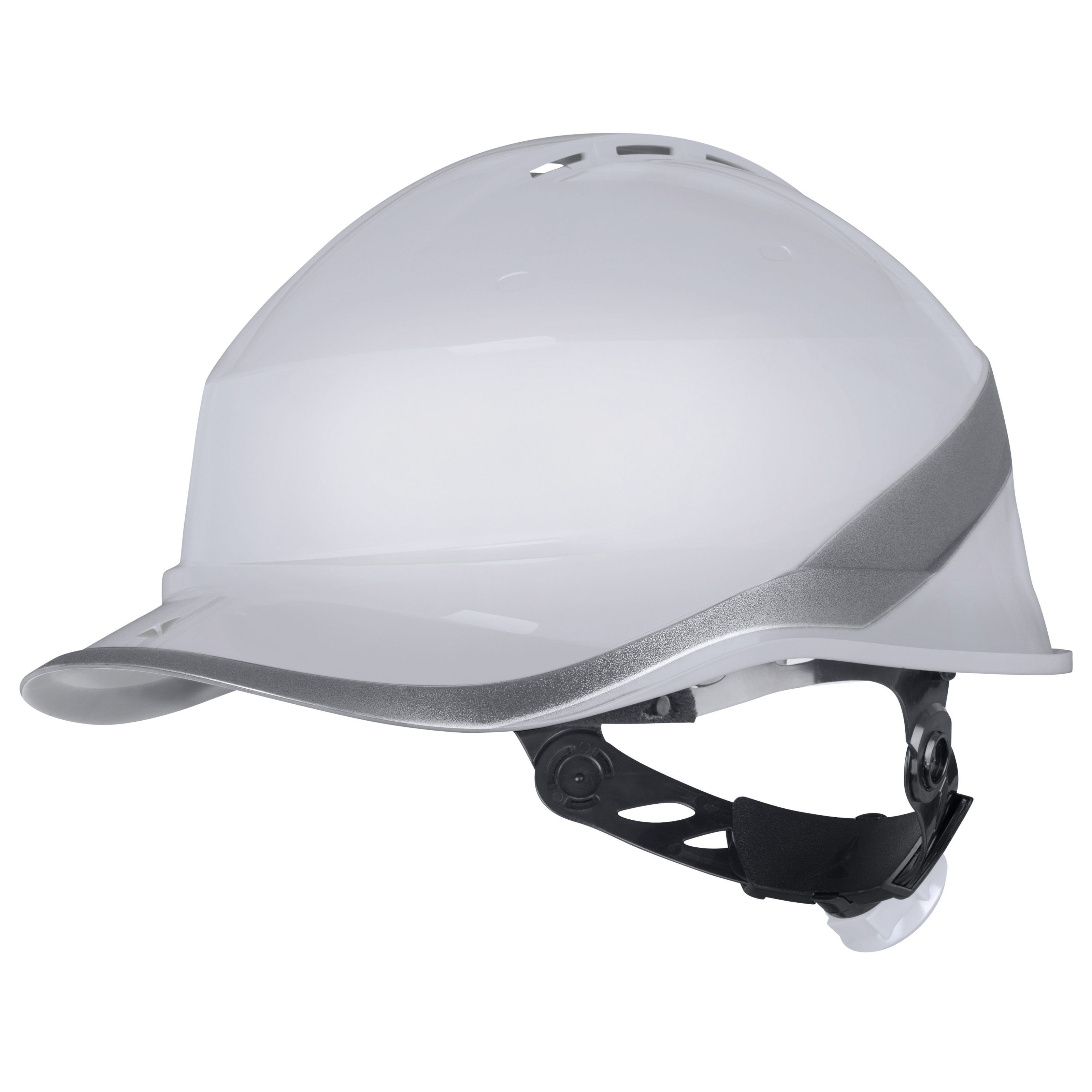 Delta Plus White Baseball Diamond VI Wind Hard Hat Safety Helmet PPE