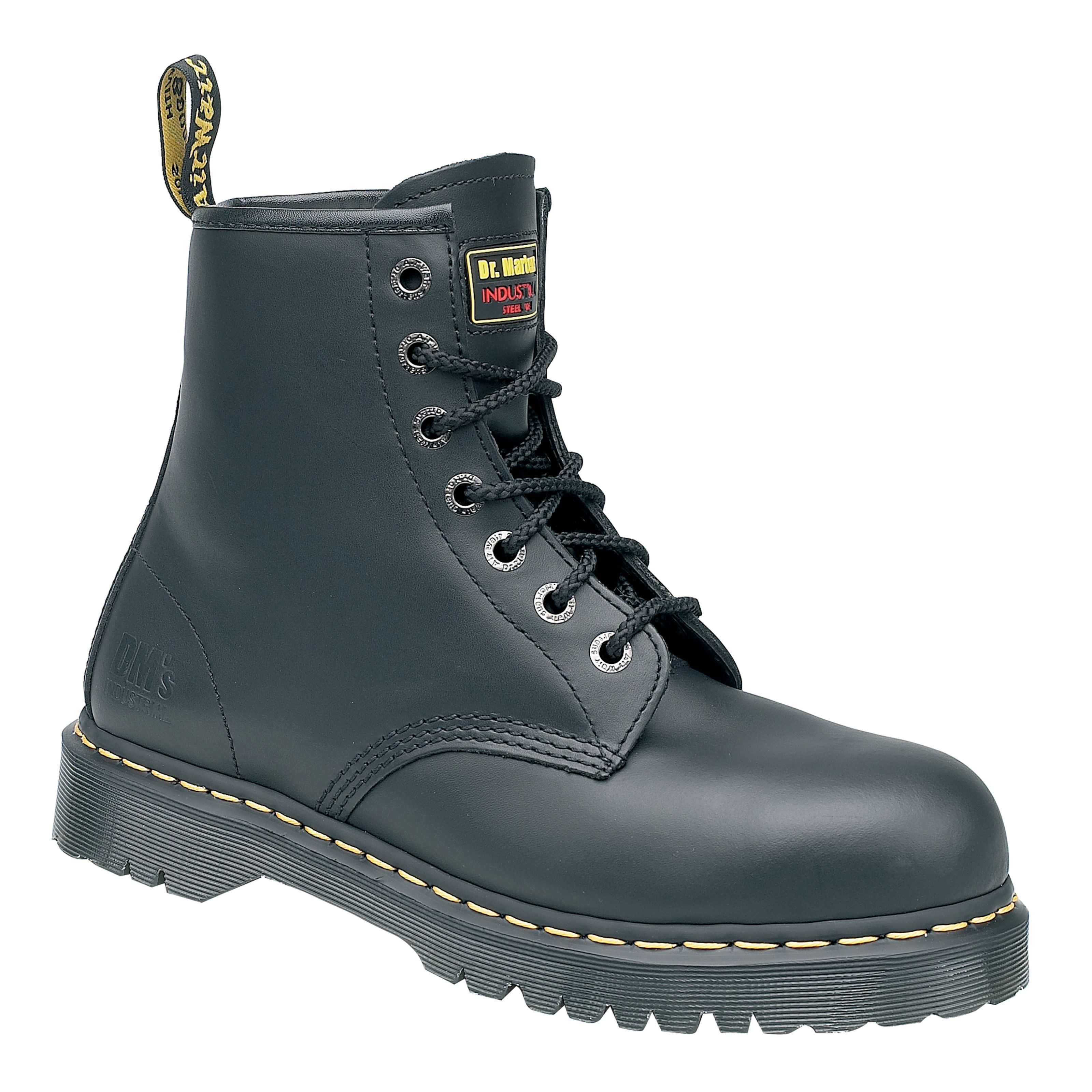 Dr. Martens Icon Black Leather 7 Eye Steel Toe Cap Safety Boots