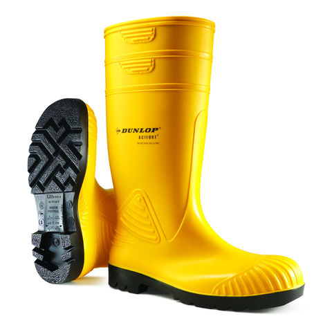 Dunlop Acifort A4422B1 Yellow Full Safety Steel Toe Cap Wellington Boots Wellies