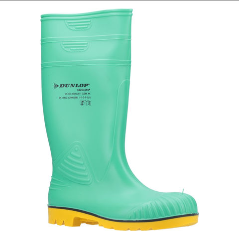 Dunlop Acifort Hazguard S5 AN Green Chemical Resistant Safety Wellington Boots