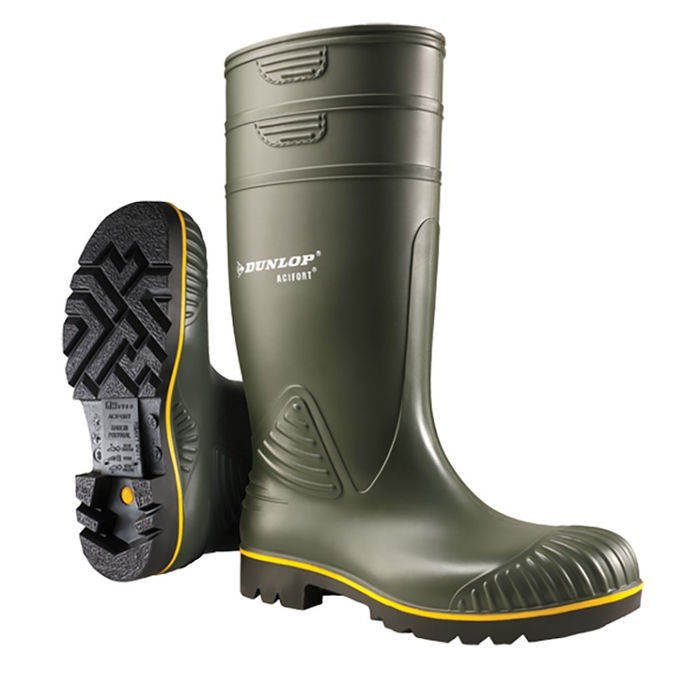 Dunlop Acifort Heavy Duty Green SRA Tough Agricultural Wellington Boots Wellies