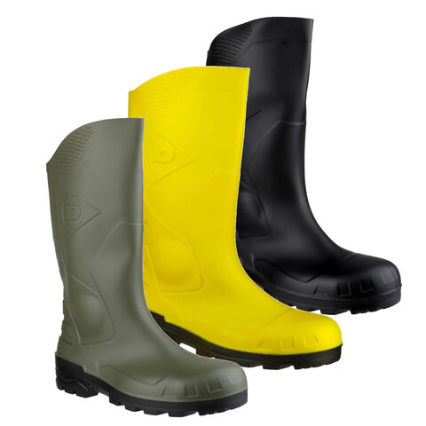 Dunlop Devon Calf Short Half Length Steel Toe Safety Wellington Boots Wellies