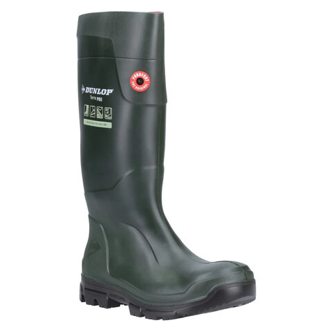 Dunlop Purofort Terrapro Green Foamed PU Lightweight Wellington Boots Wellies
