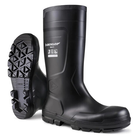 Dunlop Work-It NB2HD01 Black Full Safety Steel Toe Cap Wellington Boots Wellies