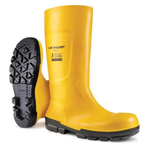 Dunlop Work-It NB2JF01 Yellow Full Safety Steel Toe Cap Wellington Boots Wellies