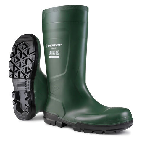Dunlop Work-It NB2KL01 Green Full Safety Steel Toe Cap Wellington Boots Wellies