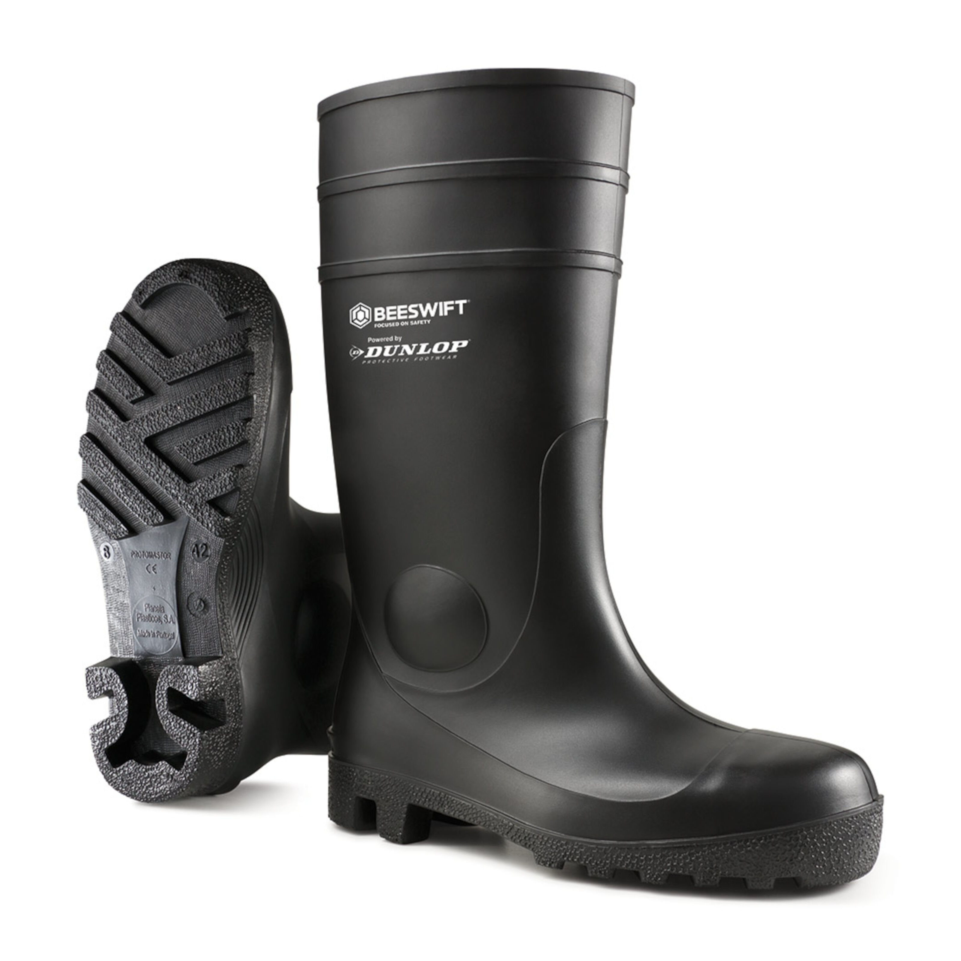 Dunlop rubber 2024 steel toe boots